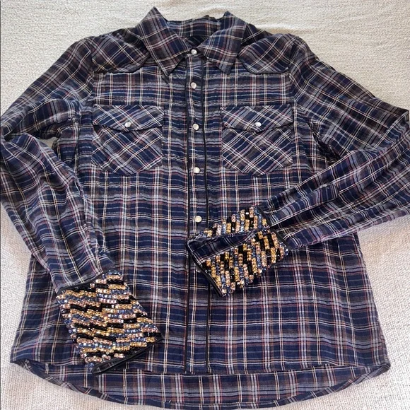 Le Superbe Super Stoned Cowboy Shirt size 4 NWOT - Picture 2 of 8